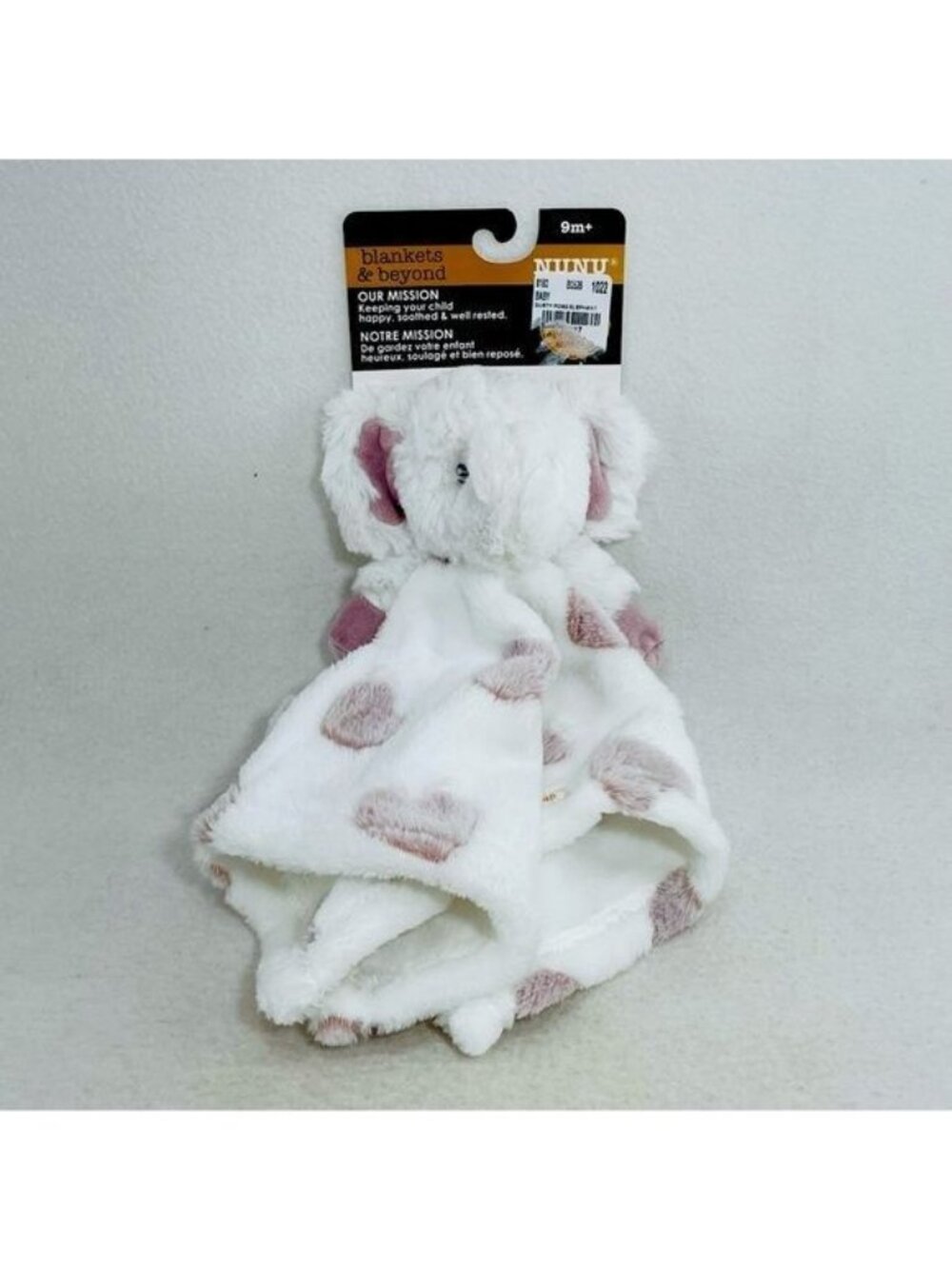 Blankets Beyond Nunu Security Lovey Elephant Plush Heart Baby Shower Blankie Toy